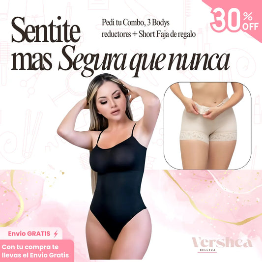 Moldea y Realza | 3 Bodys + Short de Regalo